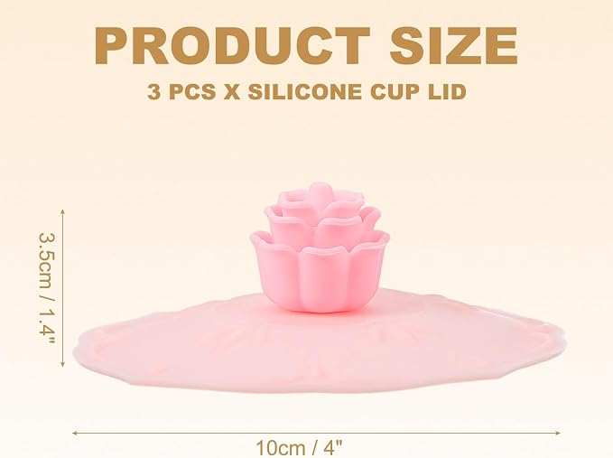 uxcell 3pcs Silicone Cup Lid, Universal Mug Covers - Image 2