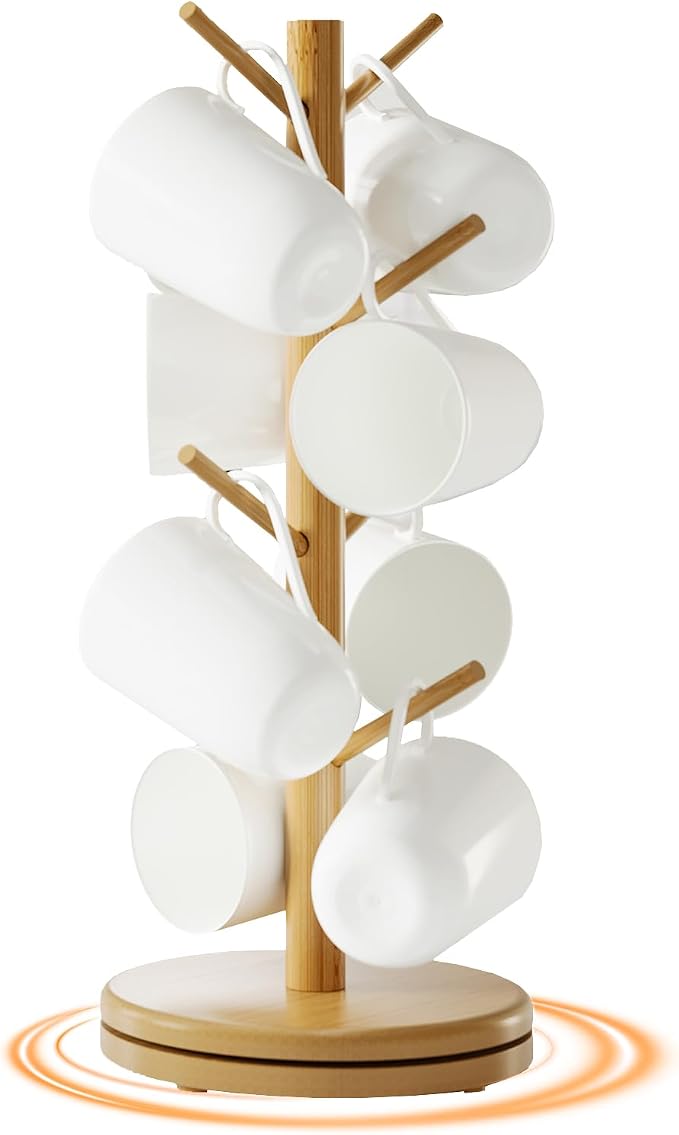 Mug Holder Tree, 360° Rotating Coffee Cup Rack by Unknown