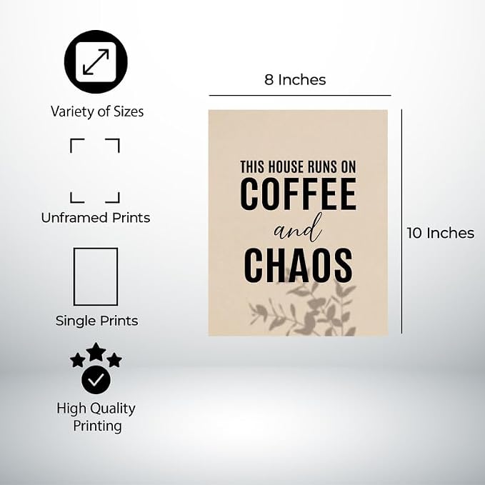 Lawrence Williams Designs This House Runs on Coffee and Chaos Poster - Image 2