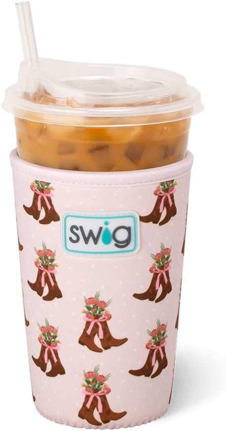 Swig Life Medium Iced Cup Coolie, Standard 22oz Iced Coffee Cup Insulator Sleeve by SwigLife