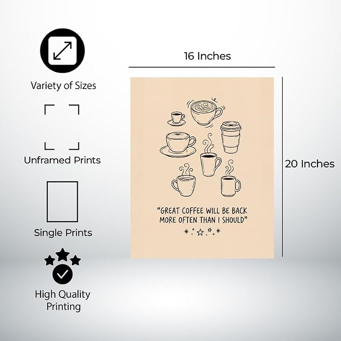 Lawrence Williams Designs Great Coffee Will Be Back Poster - Image 2