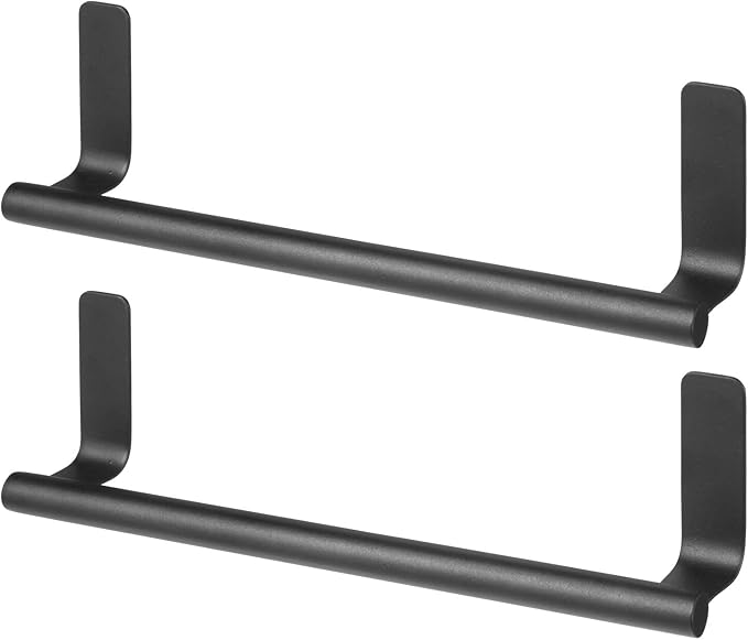mDesign Steel Wall-Mounted Towel Rack Storage Holder - Image 8