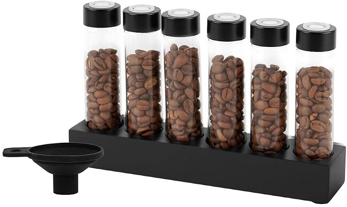 watchget Coffee Bean Container 6PCS Coffee Bean Cellars Tubes Single Dose by watchget