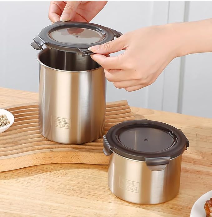Stainless Steel Vacuum Seal Coffee Canister - Image 4