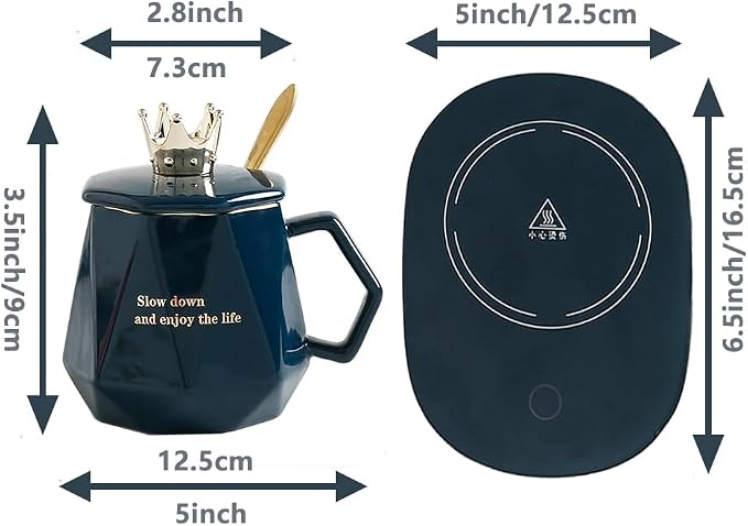 Coffee Warmer for Desk, with Mug Set. Cup Warmer Tea Warmer, Electric Beverage - Image 8