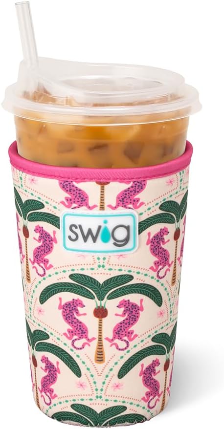 Swig Life Medium Iced Cup Coolie, Standard 22oz Iced Coffee Cup Insulator Sleeve by SwigLife