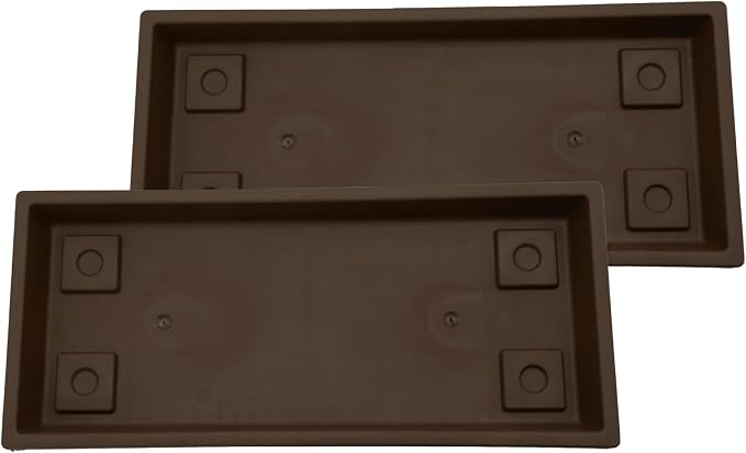 The HC Companies 17.5 Inch Venetian Rectangular Plant Saucer, Lightweight by TheHCCompanies