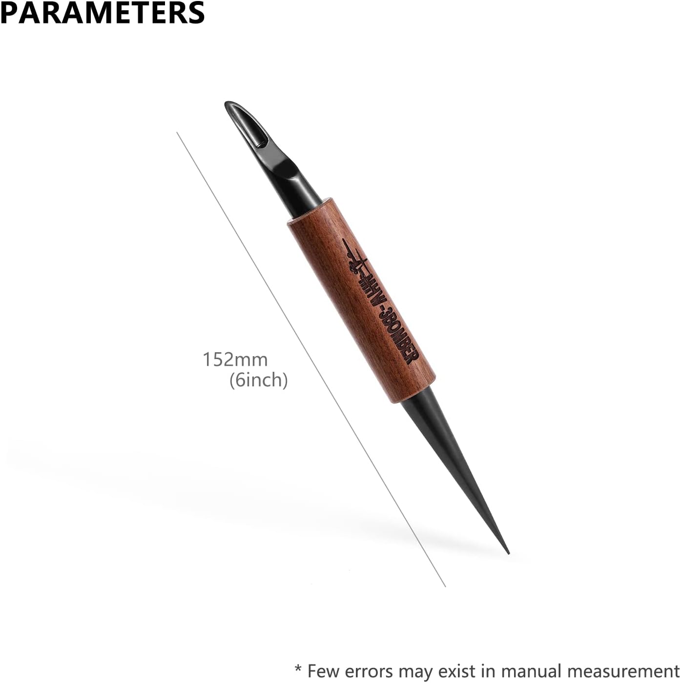 MHW-3BOMBER Latte Art Pen for Barista, Rosewood Coffee Art Pen for Latte/Cappuccino/Macchiato, Espresso Art Tool, CN5400R-OS