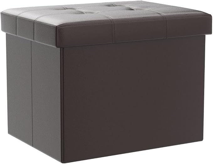 Bsketa 2PC Storage Ottoman, Folding Foot Stool - Image 3