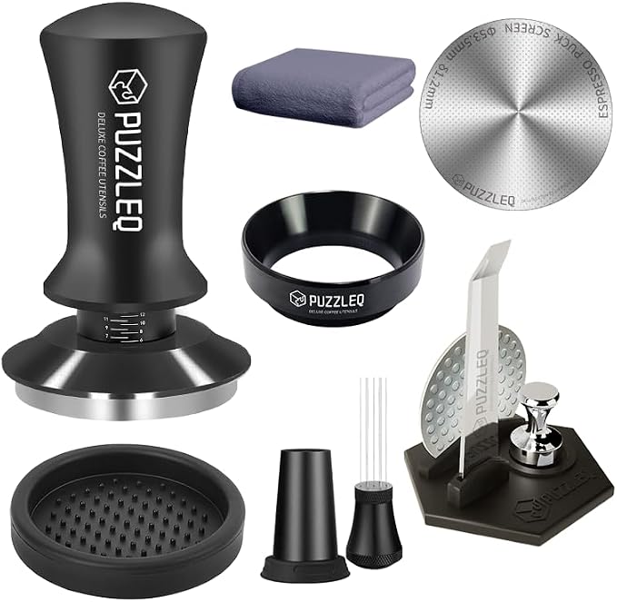 54mm Espresso Accessories Kit, Spring Loaded Calibrated Tamper, mat，WDT by Unknown