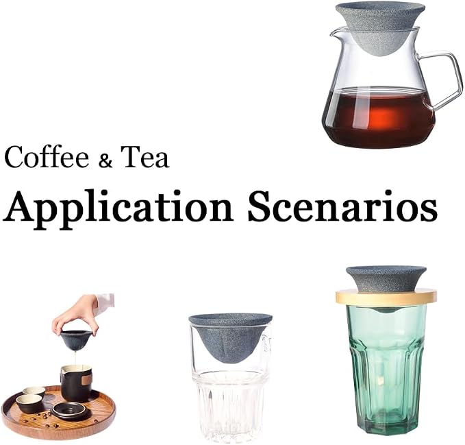 Pour Over Coffee Dripper, Reusable Ceramic Coffee Filter - Image 3