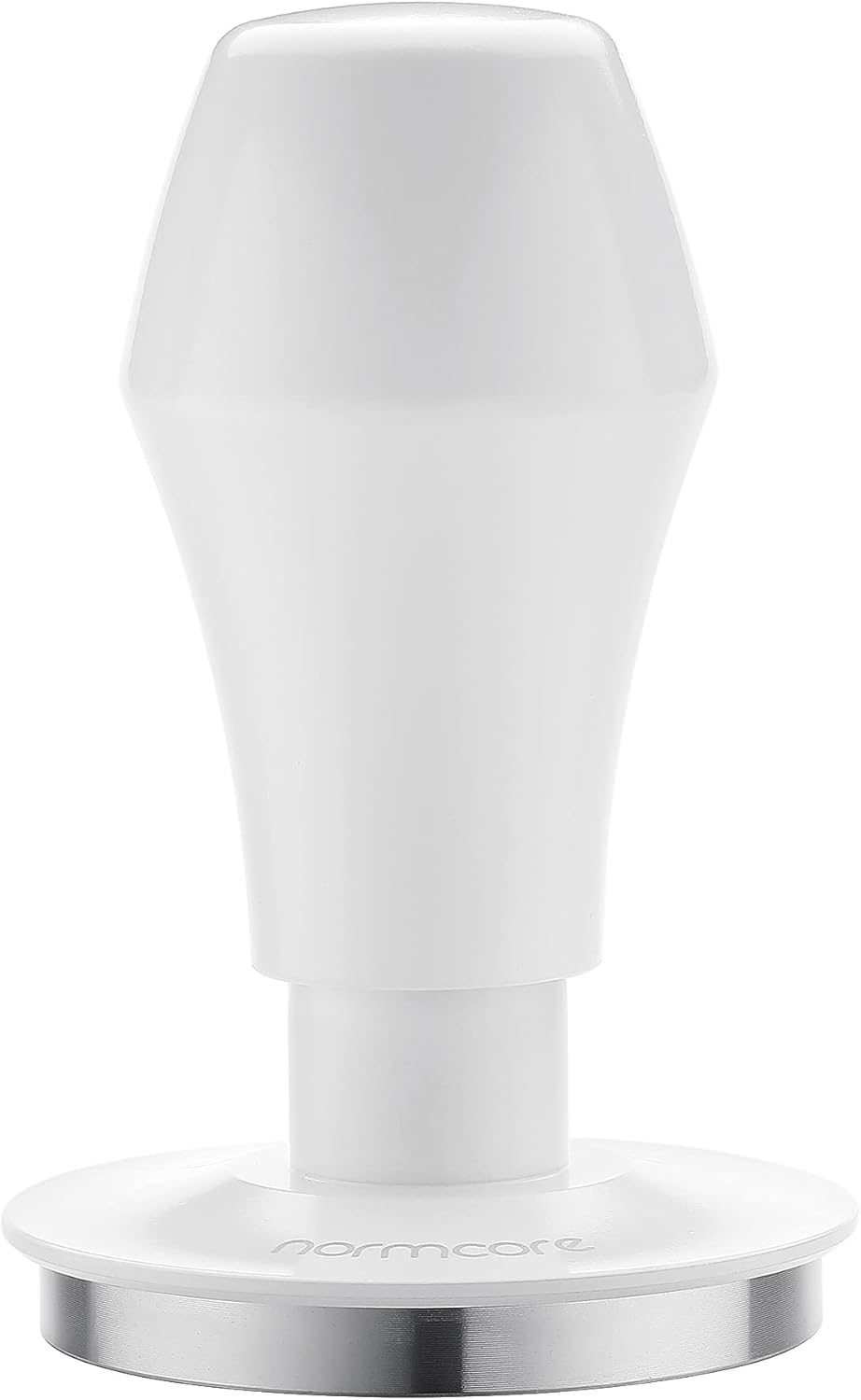 Normcore 53.3mm Espresso Coffee Tamper V4.1, Spring Loaded Tamper With Stainless Steel Flat Base15lb / 25lb / 30lbs Replacement Springs, Anodized Aluminum Stand, White