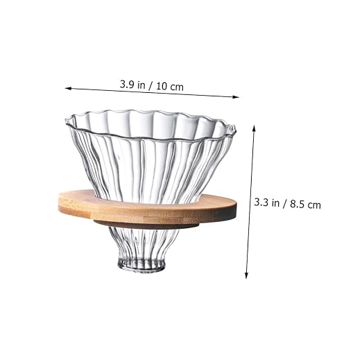 KALLORY 1Set High Borosilicate Glass Coffee Drip Filter Cup - Image 2