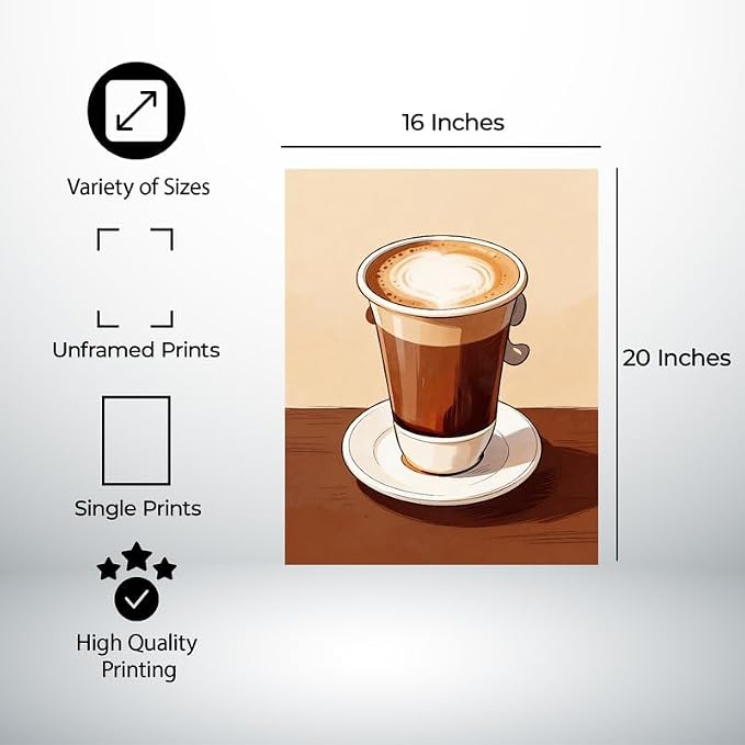 Lawrence Williams Designs Latte Coffee Poster - Image 2