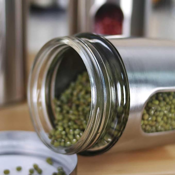 Teensery Stainless Steel Container Food Storage Jar Sealed Coffee Can Kitchen - Image 3