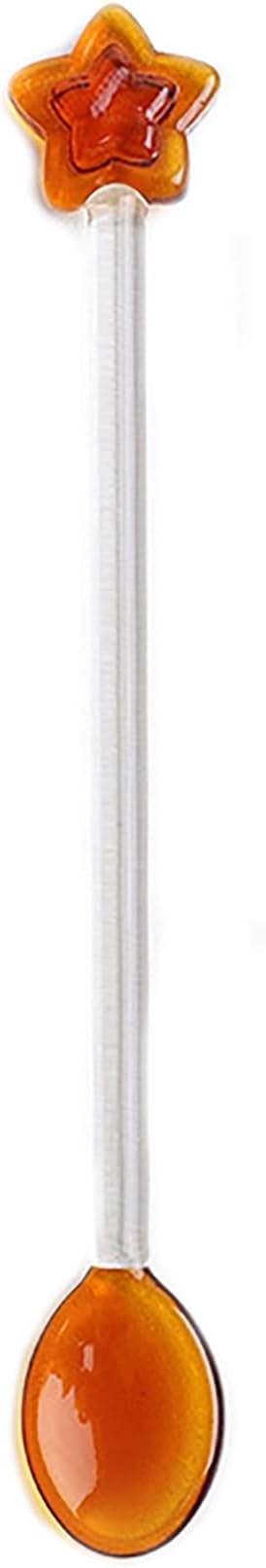 Coffee Glass Spoon, 6.2inch Crystal Clear Stirring Spoons Swizzle Sticks by TMXAOK