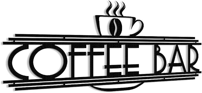 XORT Coffee Sign Metal Wall Decor, Coffee Bar Metal Wall Art - Image 4
