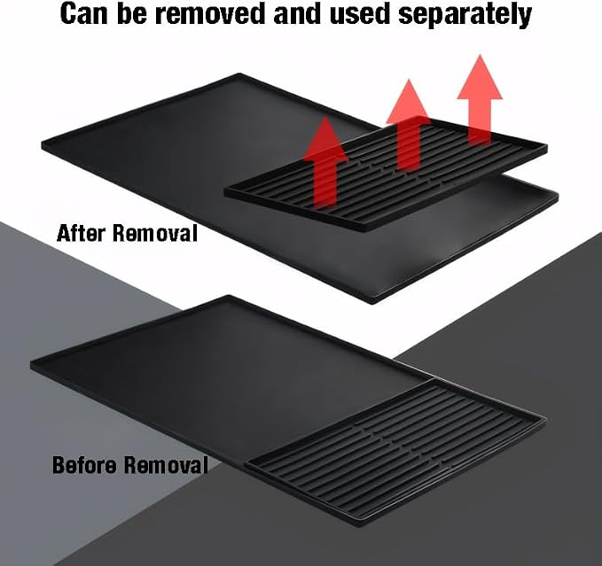 Coffee Bar Mat for Countertop, Emptycolor Heat Resistant Non-Slip Silicone - Image 2