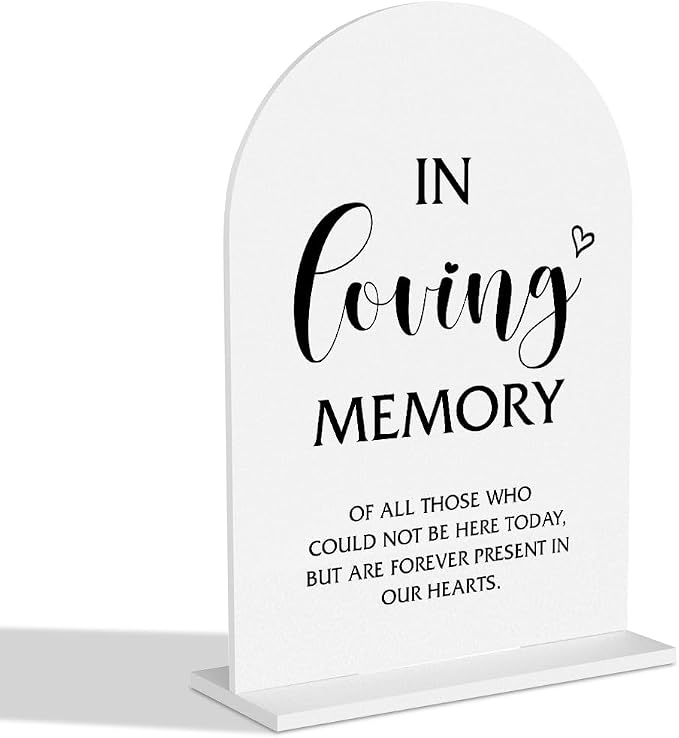 In Loving Memory Wedding Sign， Memorial Table Decor，Memory Table Sign by Unknown