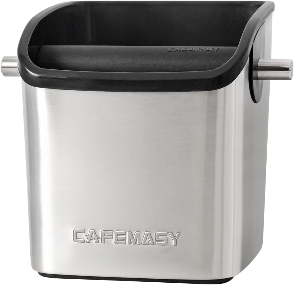 Coffee Knock Box Espresso Accessories - Home Use Small Coffee Puck Knock Box Stainless Steel for Espresso Machine Coffee Grounds