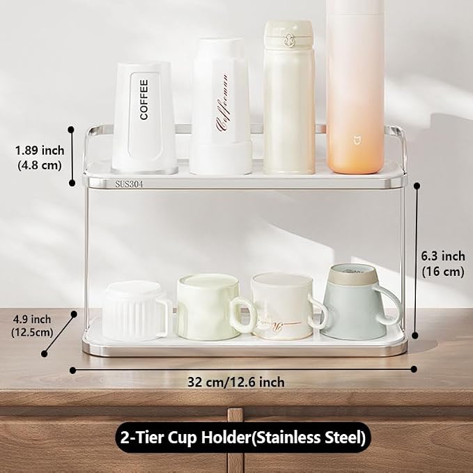 304 Stainless Steel Water Bottle Drying Rack Cup Storage - Image 8