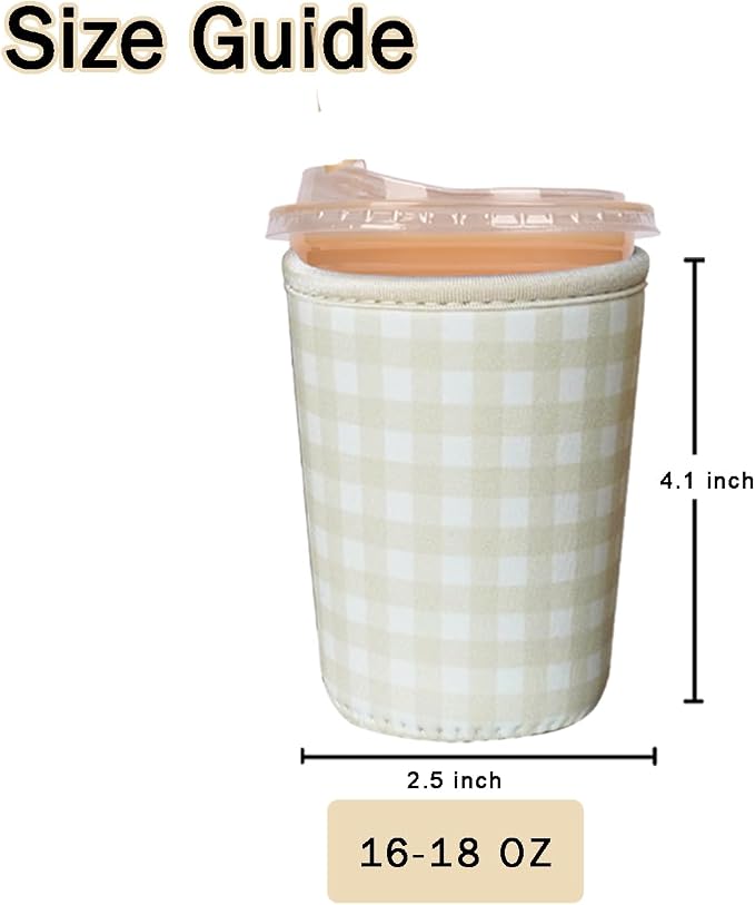 Reusable Insulated Sleeve for Iced Coffee Cup, Coffee Neoprene Sleeve for Cold - Image 5