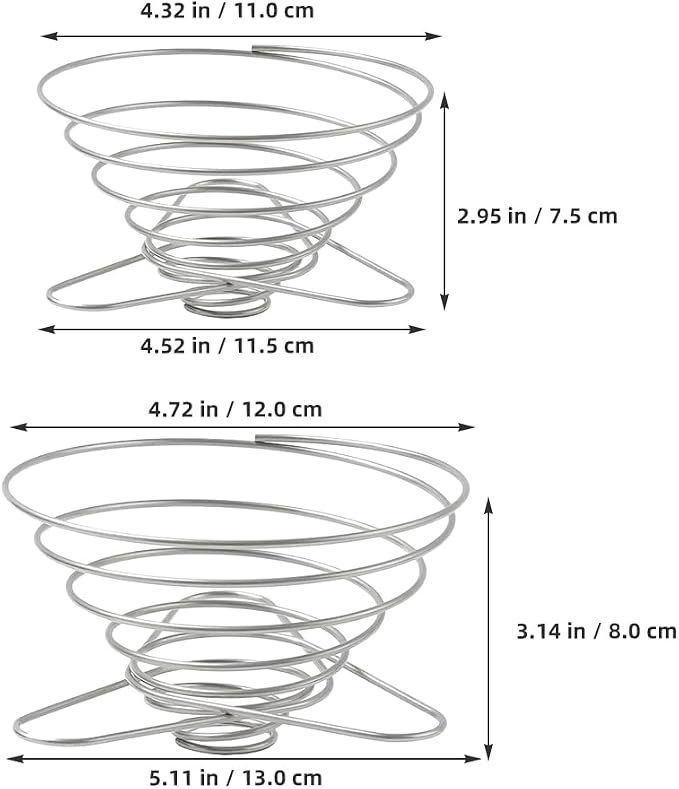 VICASKY 2pcs Stainless Steel Coffee Filter Cup Stand Dripper Drip Filter Rack - Image 7