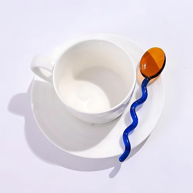 Glass Spoons Clear Coffee Stirring Spoon Milk Cocktail Drinks Espresso Mixing - Image 5