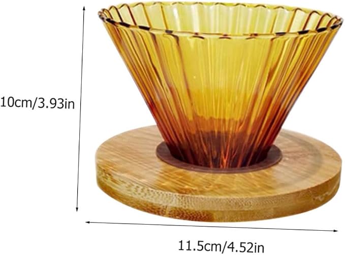 Gadpiparty High Borosilicate Glass Coffee Funnel Pour-Over Coffee Dripper Cloud - Image 2