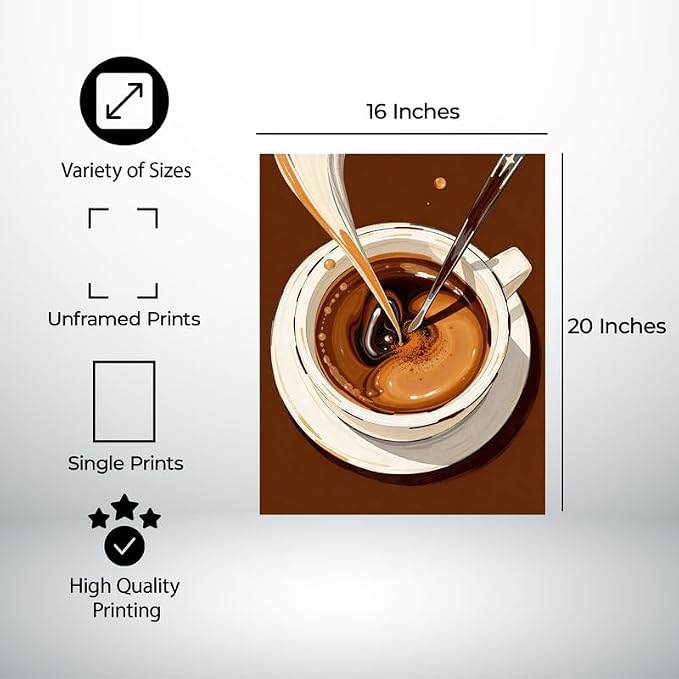 Lawrence Williams Designs Coffee Cream Pour Poster - Image 2