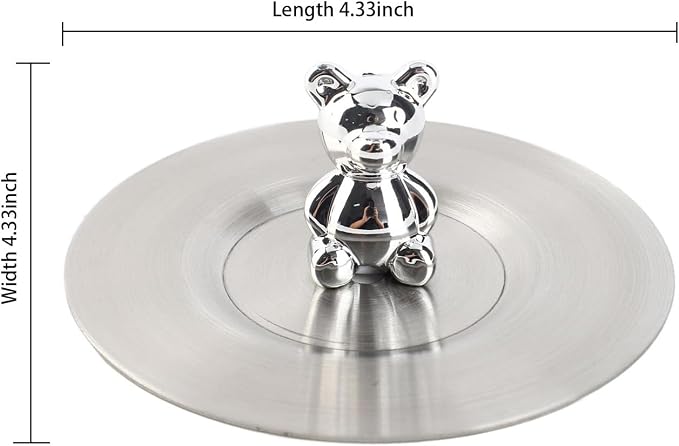 Mug Cover, Stainless Steel Cup Cover, Diameter 4.33 in, Drink Cover, cute bear - Image 2