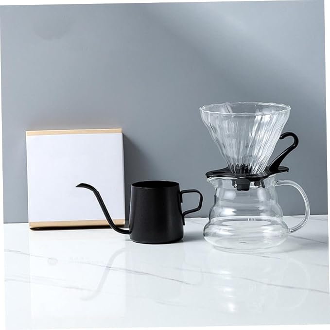 Alipis 1set Reusable High Borosilicate Glass Coffee Funnel Handle Manual Coffee - Image 5