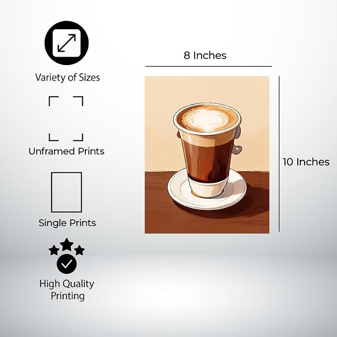 Lawrence Williams Designs Latte Coffee Poster - Image 2