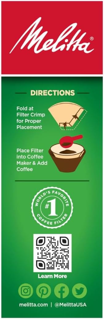 Melitta #2 Cone Coffee Filters, Natural Brown, Compostable, Tear-Resistant - Image 13