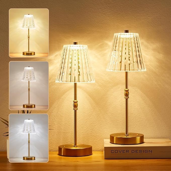 SAIWEYA Cordless Table Lamp, 5000mAh Rechargeable Battery Operated Portable Lamp by SAIWEYA