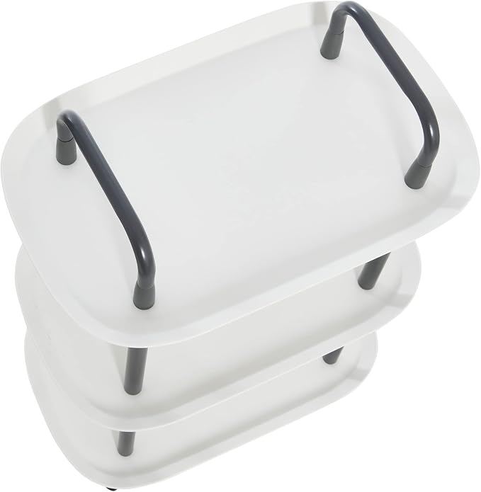 Main + Mesa Modern Plastic and Metal 3-Tier Trolley - Image 7