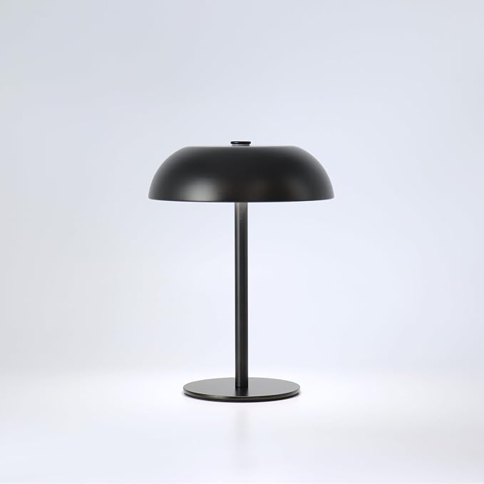 Portable LED Mushroom Table Lamp, 8.46'' Metal Small Cordless Desk Night Light by JHWDHDTableLamp