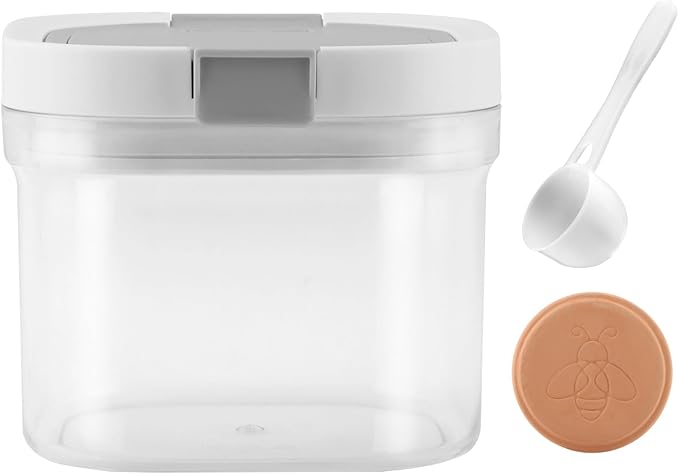 Brown Sugar Container with Spoon and Brown Sugar Keeper Disc, 800ml Brow-n - Image 8
