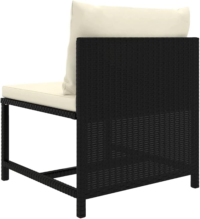 6 Piece Patio Lounge Set with Cushions, Modular PE Rattan Sofa with 1 Corner - Image 8