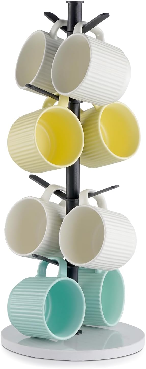 VEVOR Mug Holder Tree with Marble Base, 8 Hooks Coffee Cup Holder by VEVOR