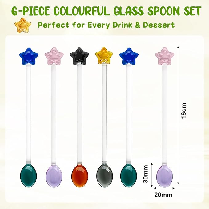 6-Piece Glass Stirring Spoon Set - Image 2