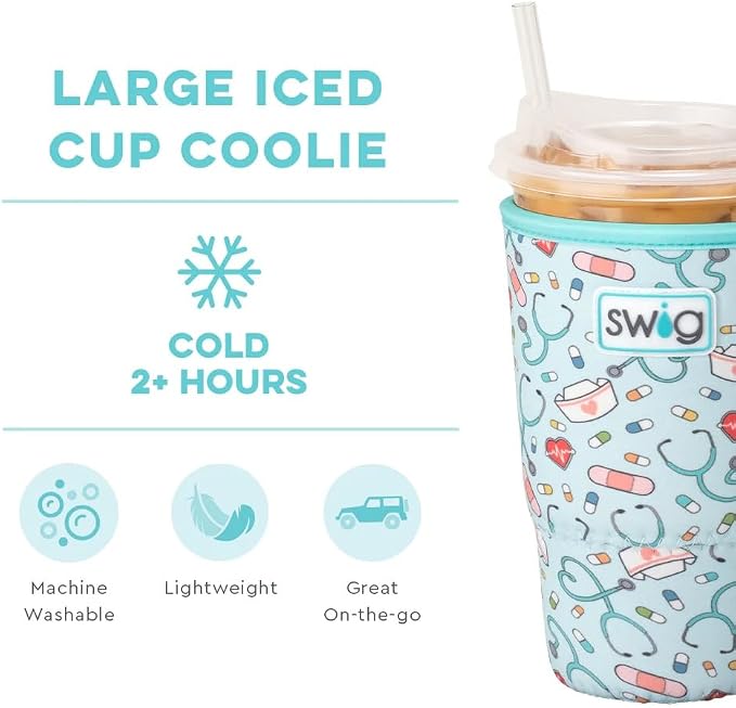 Swig Life Large Iced Cup Coolie, 30-32oz Iced Coffee Cup Insulator Sleeve - Image 4
