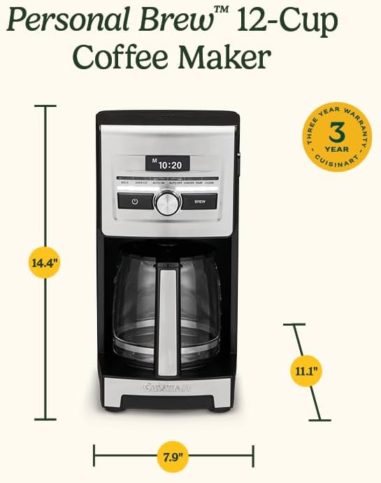 Cuisinart Personal Brew™ 12-Cup Coffee Maker, Automatic Coffee Machine - Image 8