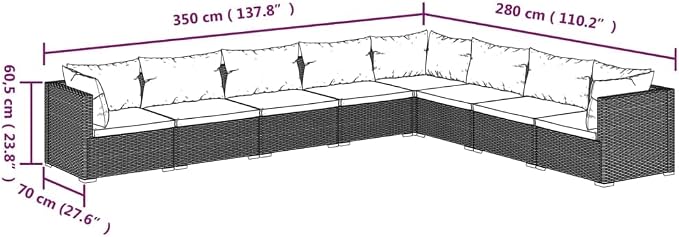 8-Piece Garden Lounge Set - Image 5