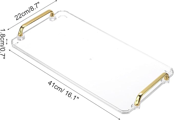 PATIKIL 16.1 x 8.7 Inches Plastic Serving Tray - Image 2