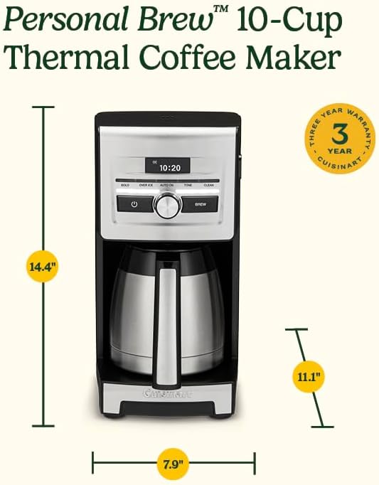 Cuisinart Personal Brew 10-Cup Thermal Coffee Maker, Fully Automatic - Image 8
