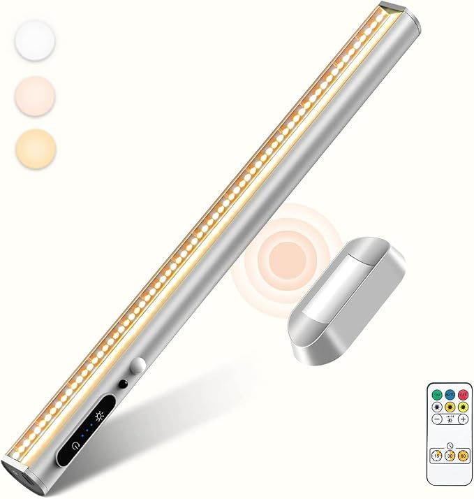 Battery Powered Operated Wall Strip Lights, Motion Sensor LED Light Bar Indoor by MagneticBatteryPoweredLight