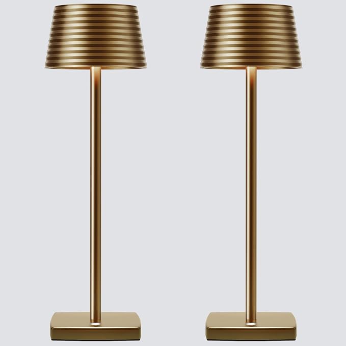 Cordless Rechargeable LED Table Lamps, 3 Color Touch Stepless Dimmable by BarrycaLighting