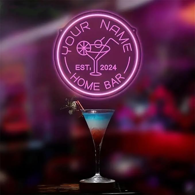 Custom Cocktail LED Neon Sign Personalized Home Bar Name Neon Lights - Image 8