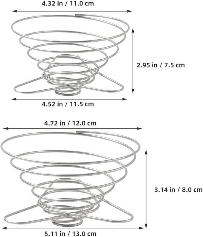 INOOMP 2pcs Foldable Stainless Steel Coffee Filter Drip Stand - Image 2
